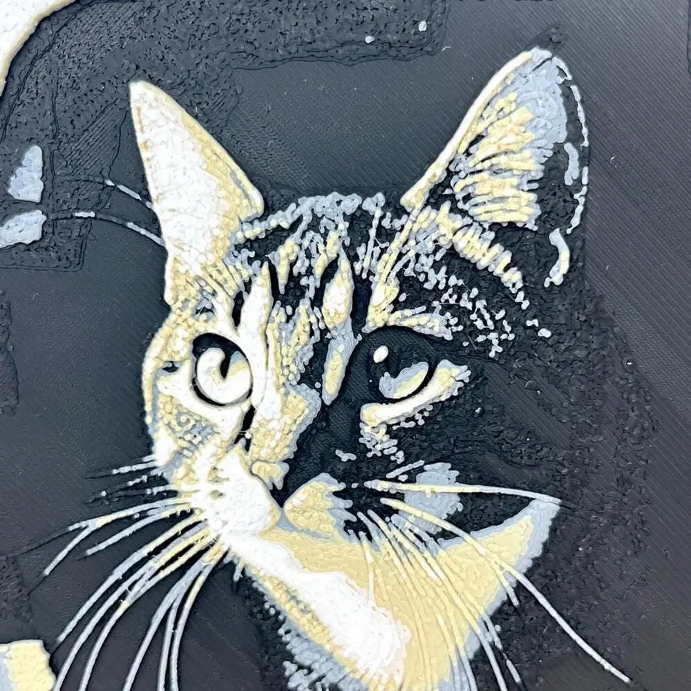 Curious Tabby Cat Art, Cat in Crumbling Wall Art, Bold Cat Print, Cat Decor